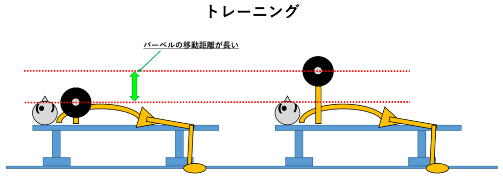 トレーニングの背中の反り